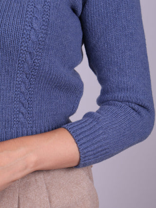 1940s vintage style pullover - Merino - Light blue - Gertrud - memery