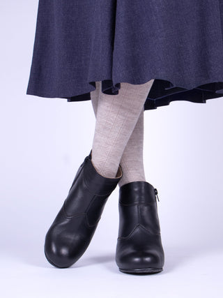 1940s Winter Ankle Boots – Black – Marion - memery