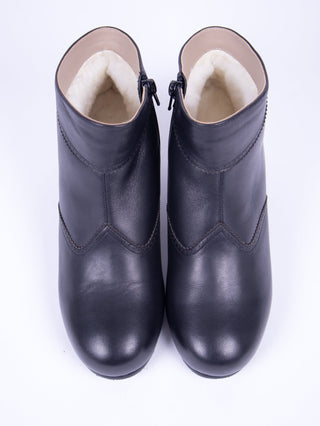 1940s Winter Ankle Boots – Black – Marion - memery