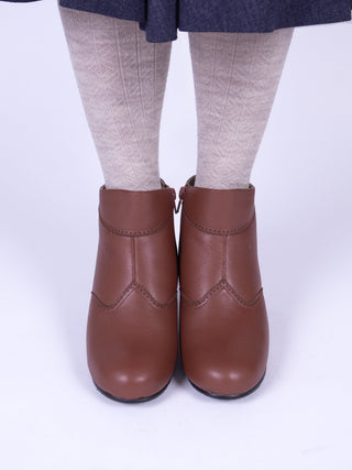 1940s Winter Ankle Boots – Brown – Marion - memery