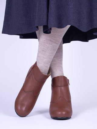 1940s Winter Ankle Boots – Brown – Marion - memery
