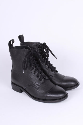 1940s Women's Military Boots - Black - Robbie - memery