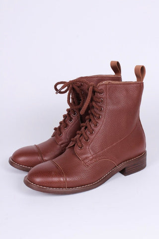 1940s Women's Military Boots - Brown - Robbie - memery