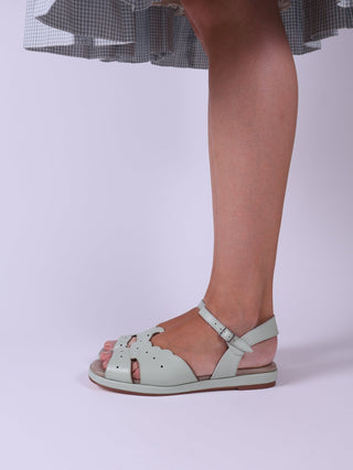 1950s sandals with claud - shaped pattern - Mint - Joy - memery