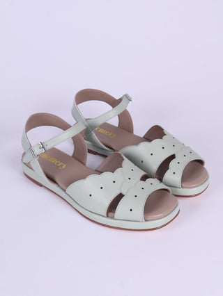 1950s sandals with claud - shaped pattern - Mint - Joy - memery