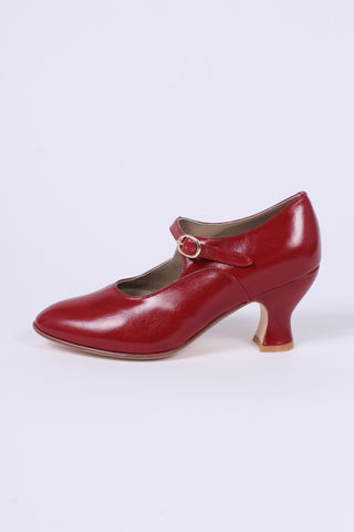 1920's inspired Mary Jane pumps - Red - Yvonne