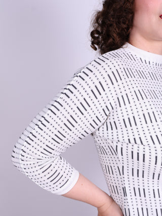 Sophisticated 1950s vintage style pullover with pattern - Molly