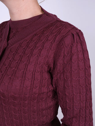 1940s style Cardigan - Plum - Joanne