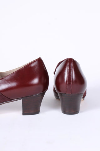 40s everyday two - tone Oxfords - Dark brown / Aubergine - Clara - memery