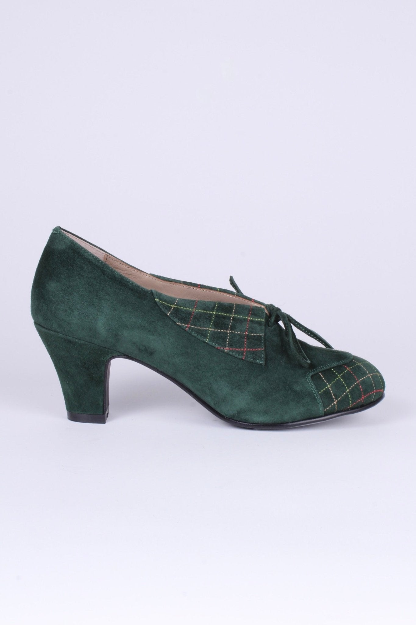 Dark green vintage shoes in suede - 40s vintage style pumps memery Dark green vintage shoes in suede - 40s vintage style pumps memery