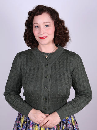 1940s style Cardigan - Green - Joanne