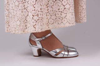 1930s Evening sandal - Silver - Marlene