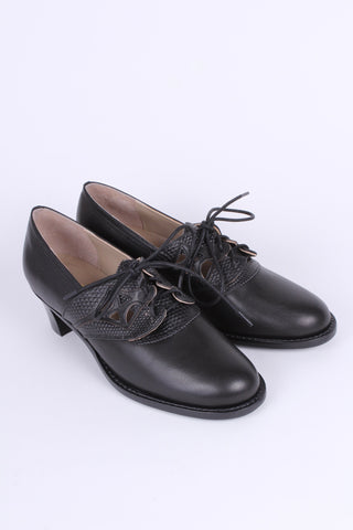 Everyday walking Oxford shoes 30s / 40s - Black - Emily