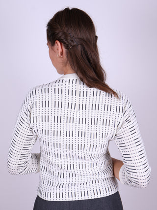 Sophisticated 1950s vintage style pullover with pattern - Molly