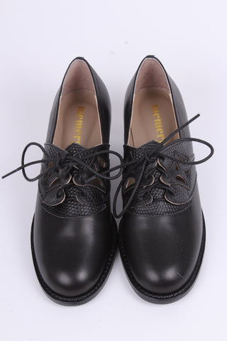 Everyday walking Oxford shoes 30s / 40s - Black - Emily