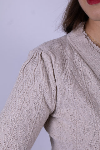 1940s / 1950s style Cardigan - Off-White - Augusta