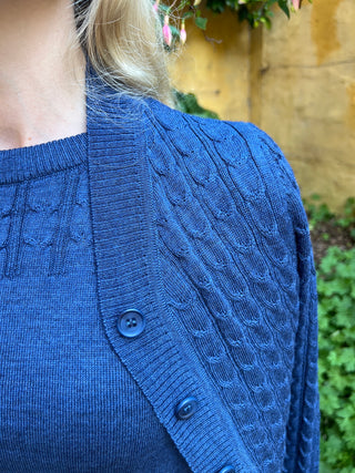 1940s / 1950s style short-sleeved pullover - Blue - Sally