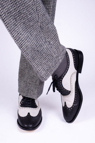 1930s style Men's spectator shoe - Black / Off-White - Charles