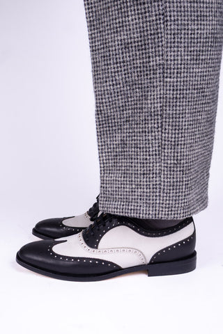 1930s style Men's spectator shoe - Black / Off-White - Charles