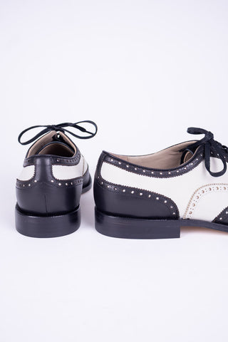 1930s style Men's spectator shoe - Black / Off-White - Charles