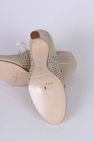 1930s everyday oxford high heel shoes - Cream - Marie