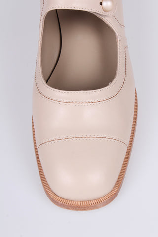 1920s Mary Jane everyday shoe - Cream - Ruby