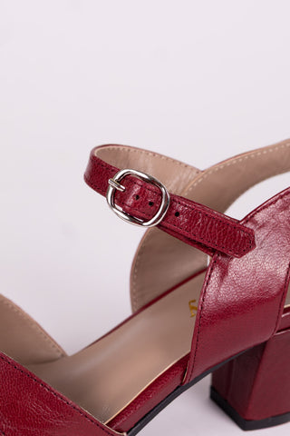 1940s - everyday sandal - Red - Flora