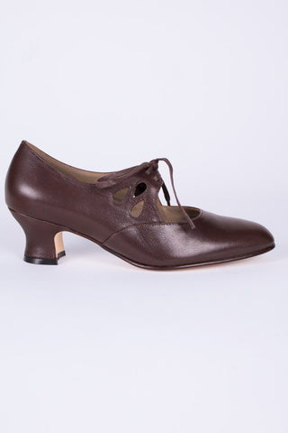 Early 1920s everyday shoes - Dark Brown - Georgina