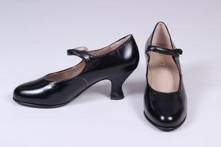 Vintage inspired 20's Mary Jane pumps - Black - Asta