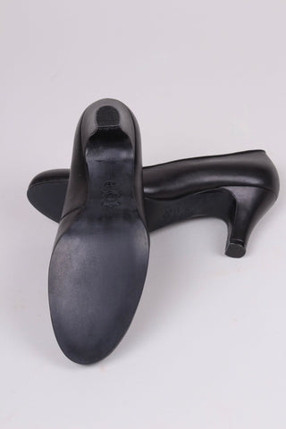 Early 50's pump - vintage style in leather - Black - Julia - memery