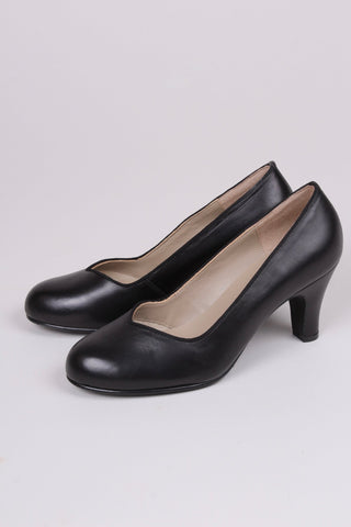 Early 50's pump - vintage style in leather - Black - Julia - memery