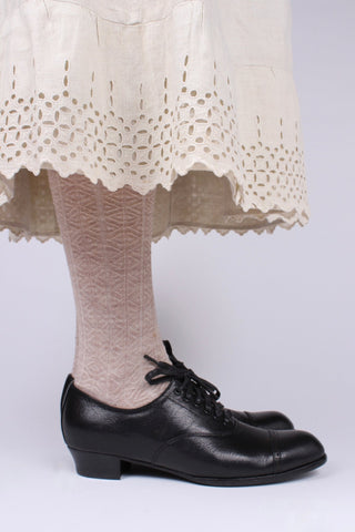 Edwardian style Oxford shoe, 1900 - 1920 - black - Florence - memery