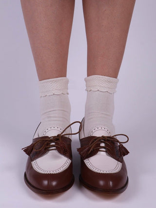 Socks with pattern - Off - white - Matilda - memery