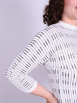 Sophisticated 1950s vintage style pullover with pattern - Molly - memery