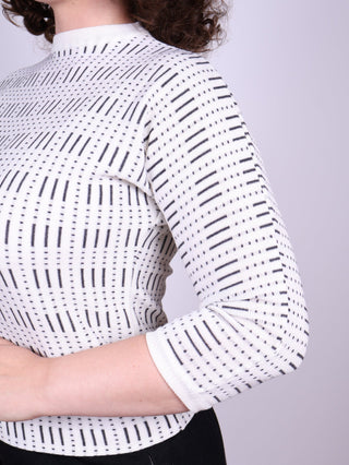 Sophisticated 1950s vintage style pullover with pattern - Molly - memery