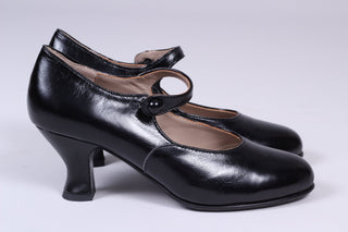 Vintage inspired 20's Mary Jane pumps - Black - Asta - memery